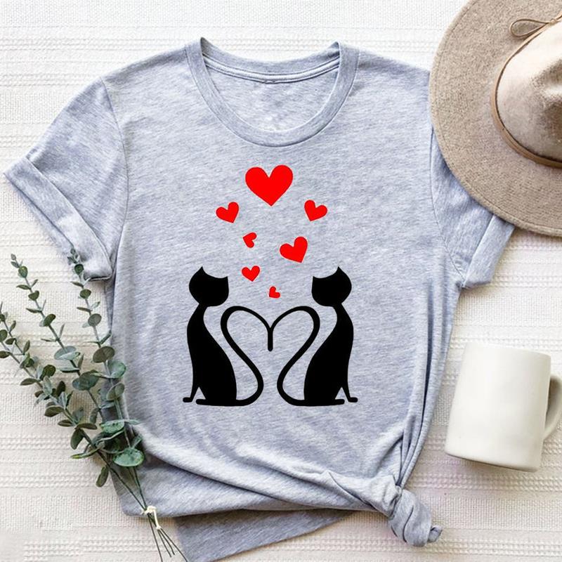 Tee Top Fashion T Shirt Clothing 90s Sweet Lovely Dog Pet Style Trend Casual Short Sleeve Women Print Lady Female Graphic T-shirt