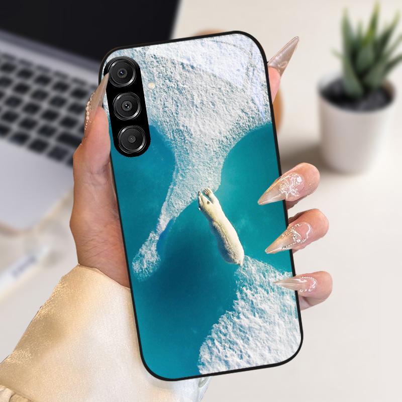 Модный Чехол Для Samsung A55 A56 Чехол A25 A26 Закаленное Стекло Чехол Для Телефона Для Galaxy A15 A35 A36 Жесткий PC Стекло Защитный Fundas