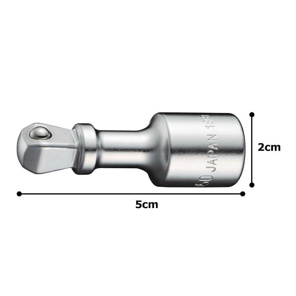 TONE Swing Extension Bar Drive Angle Total Length 50mm EX31-050 9.5mm (3/8")