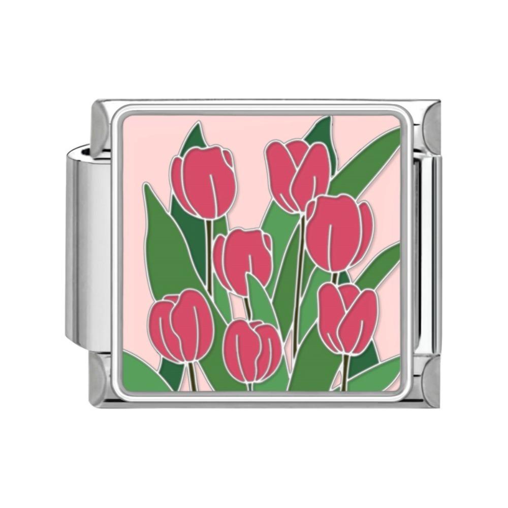 Flower Module Bracelet Accessories Stainless Steel Jewelry New Charm Bracelet Link Women's