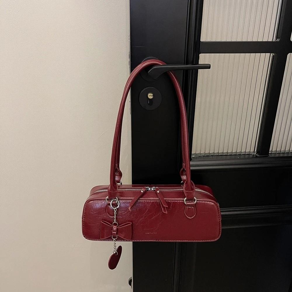 Elegant Sweet Armpit Bag Simple Underarm Shoulder Bag Portable French Stick Handbag Daily