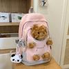 Ugly Cute Funny Bear Doll Joker Junior and Senior High School Students Shoulder Bag High Value Soft Cute Cute Girl Travel Backpack.