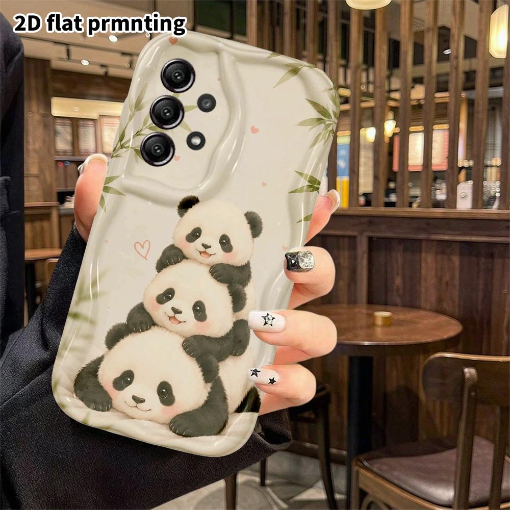 Phone Case: 2D Flat Samsung Galaxy A34 A35 S20 S22 S21 FE Plus Ultra Protective Case, Cute Panda, Christmas and Halloween Gift