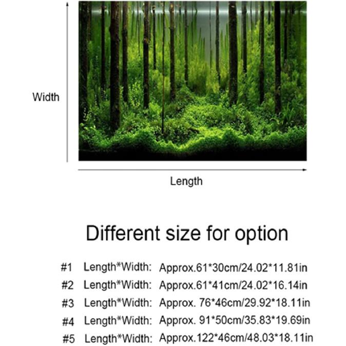 Фон для аквариума 10 галлонов Аквариумный постер Аквариумный лесной фон Картинка Фон для аквариума ПВХ Самоклеящийся Подводный лесной аквариумный постер