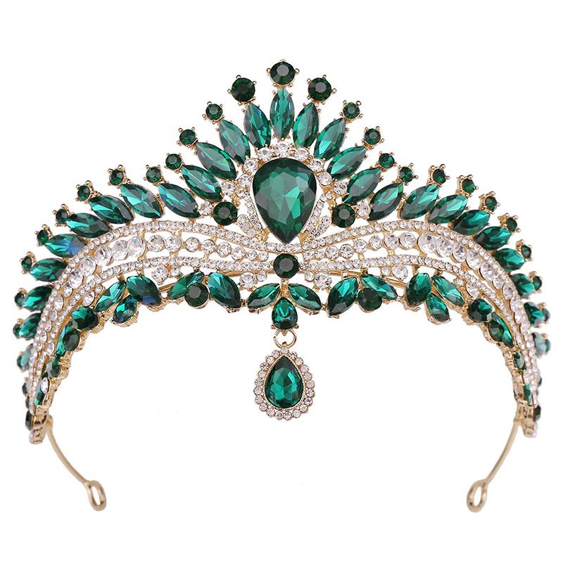 Luxury Queen Crystal Headwear Tiaras and Crowns Bridal Diadem Wedding Crown Girls Party Hair Jewelry Accessories