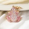 Creative Frog Pendant Keychain Sparkling Rhinestones Inlaid Car Keyring Backpack Bag Charm Keychain