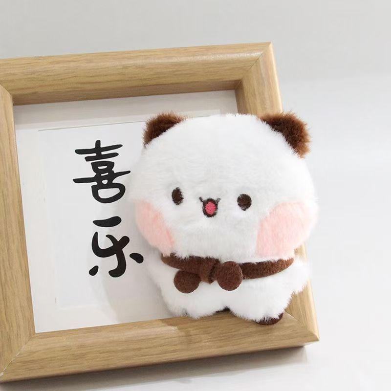 1/2 шт. Новые плюшевые подвески-брелоки Панда Бубу и Иер, милые мультяшные куклы-панда, брелок для ключей, подвеска для рюкзака, подарки для пары