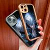 For iPhone 16 15 14 13 12 11 Pro Max XS Max XR X SE 8 7 Soft Silicone Cool Jujutsu Kaisen Satoru Gojo Pattern Full Lens Protect Phone Case Cover