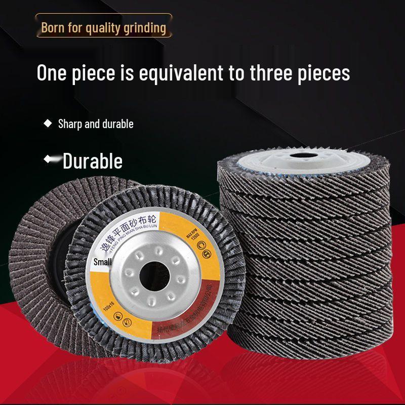 Yi Feng Утолщенный лепестковый диск из нержавеющей стали, Полировальный диск для угловой шлифмашины для деревообработки, Лепестковый шлифовальный круг из наждачной бумаги зернистостью 100.