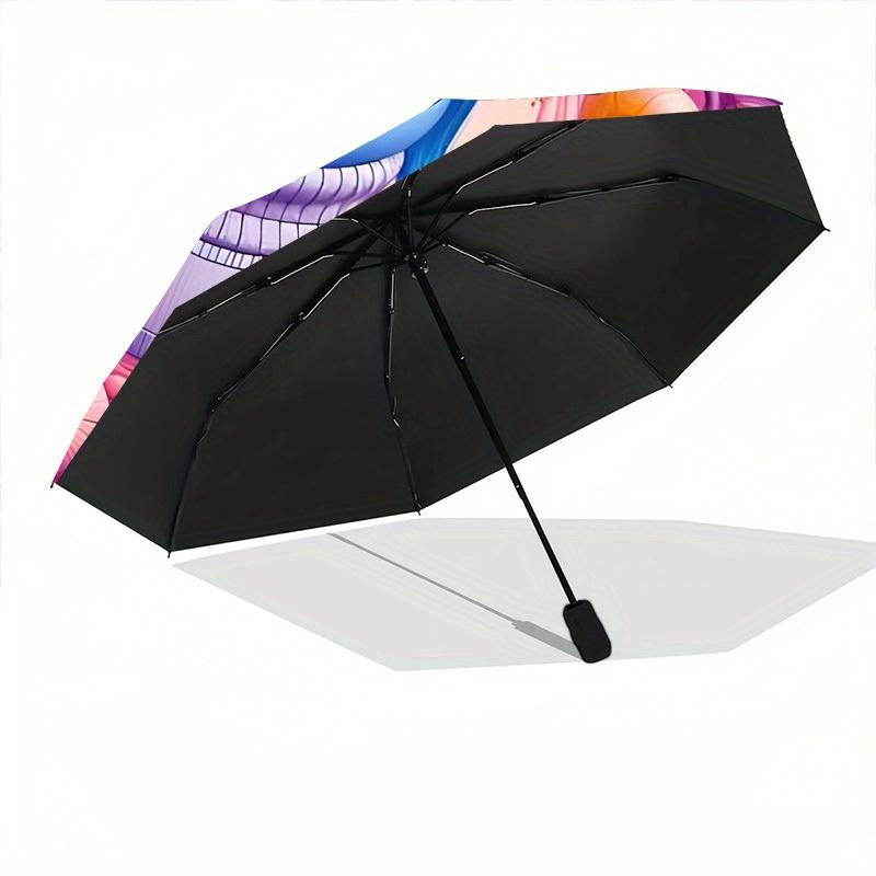 1pc Inside Out Automatic Folding Umbrella - Portable Foldable Design with 8 Ribs, Durable Plastic & Iron Frame, Sturdy Ribsy250725051