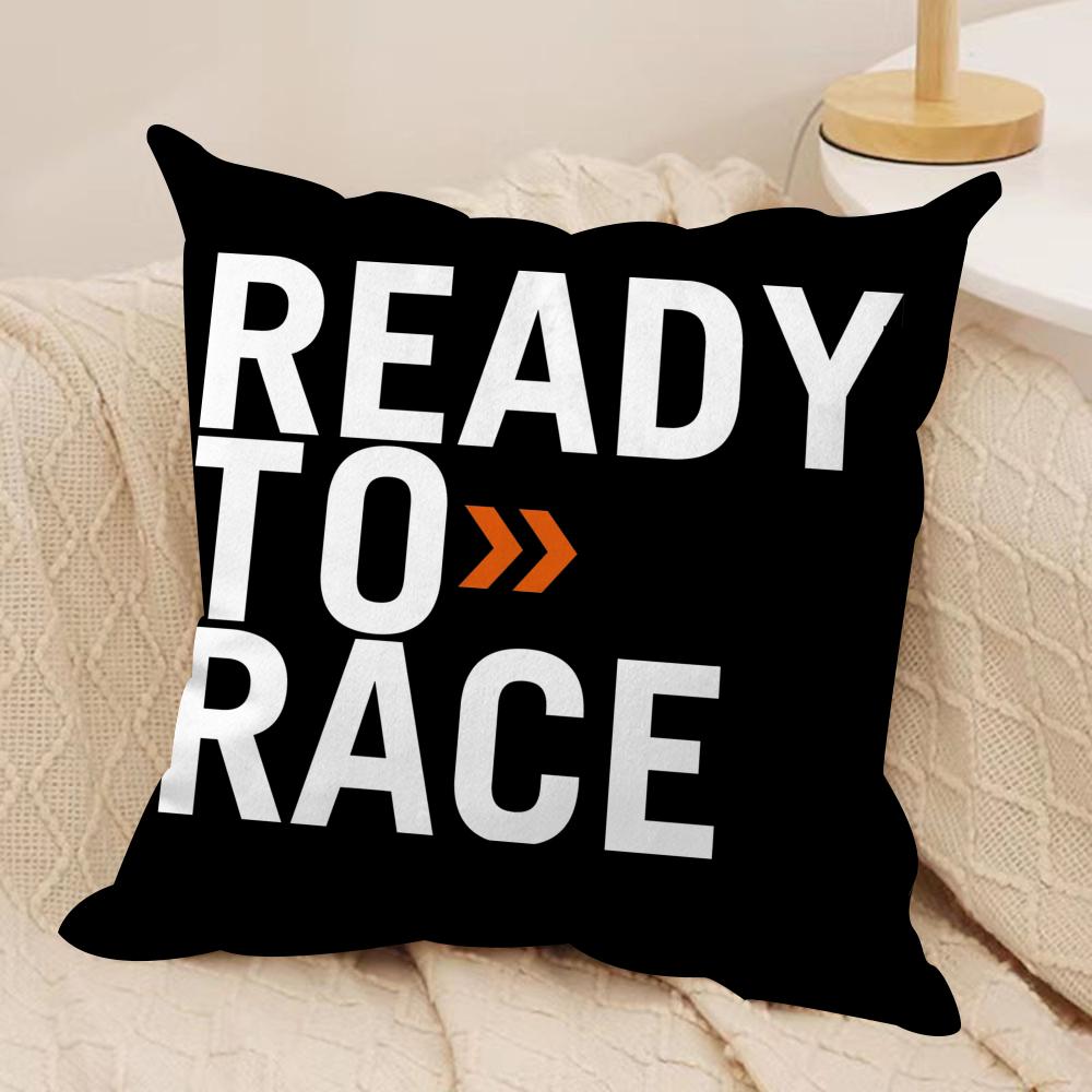 Подушка с логотипом R-Ready To Race Мягкая плюшевая ткань Двусторонняя печать Чехол для диванной подушки для всех сезонов Домашний декор Подарок