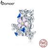 Bamoer 925 Sterling Silver Colorful Garden Metal Beads for Women Jewelry Making Silver Charm for Original Bracelet