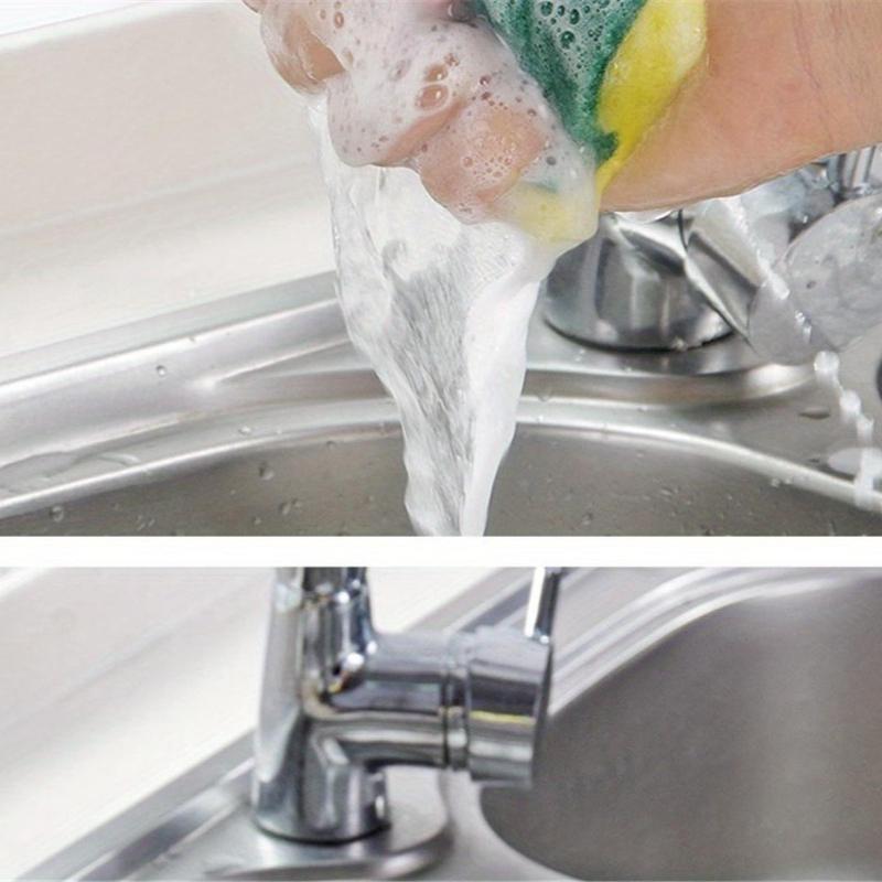 5pcs, Cleaning Sponge, Dish Scrubbing Brush, Pot Scrubber, Microfiber Dish Cloths, Scouring Pads, Cleaning Tools, Kitchen Accessories, Kitchen Gadgets