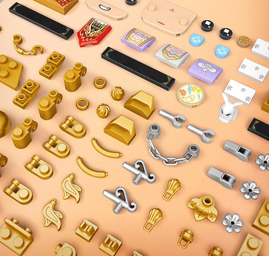 Сделай сам Моделирование Царя Обезьян Чанъэ 399 шт. Строительные блоки Традиционный китайский персонаж-рассказчик Рождественские подарки для взрослых