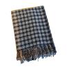 Ретро двухцветный клетчатый шарф мужской зимний длинный утолщенный теплый подарок шарф для пары универсальный