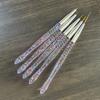 5Pcs Acrylic French Stripe Nail Art Liner Brush Set Ultra-Thin Line Drawing Pen Uv Gel Manicure Painting Brush