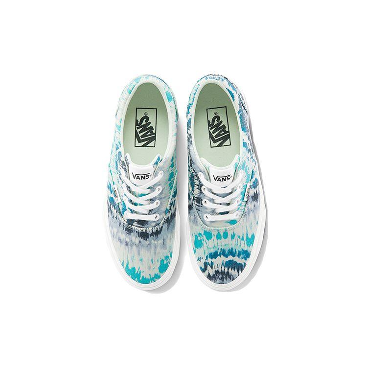 Vans Серия в национальном стиле Холщовые Модные Универсальные Повседневные Низкие Кеды для Скейтборда Женские Кроссовки Синий Тай-Дай VN0A3MVZ54H