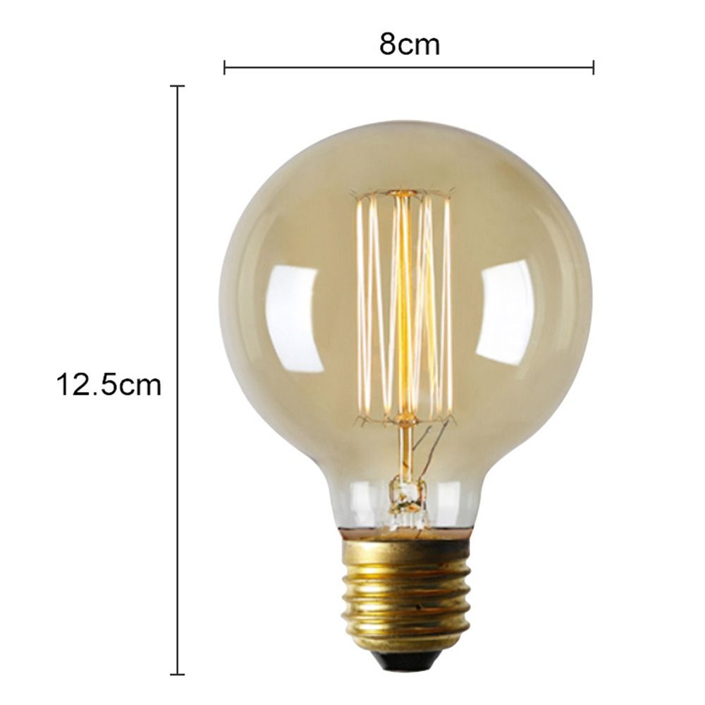 Белый Яркий Шар свет Украшение Винтовой разъем Нить Эдисона Лампа Стекло Винтаж Ретро Лампочка
