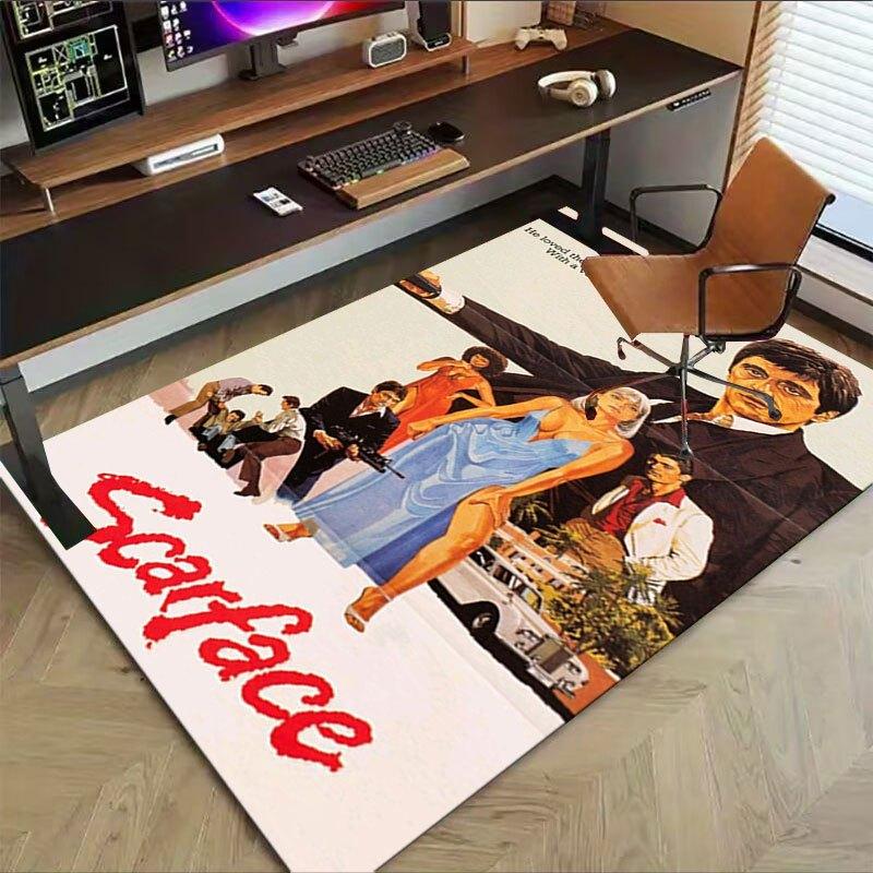 1 шт. Коврик для офисного кресла Scarface, Мягкий, Удобный, Всесезонный, Идеально подходит для дома, спальни или офисного декора, Идеальный подарок для