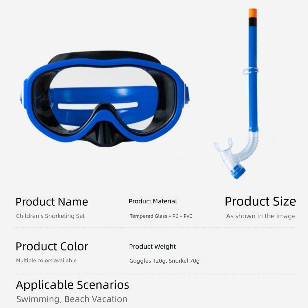 Waterproof Kid Snorkel Set Eyewear Children Surfing Glasses Kids Snorkeling Goggles  Beach