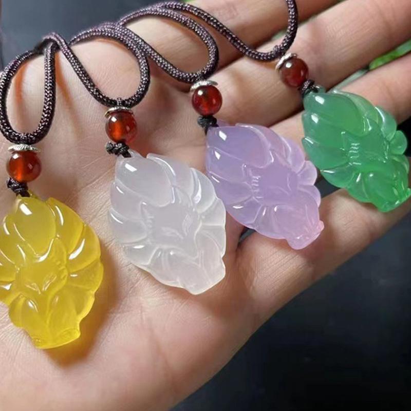 Ожерелье с лисой, кулон с лисой, ожерелье средней длины на удачу, модное ювелирное украшение, подарок, женское ожерелье