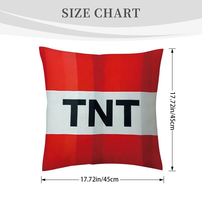 Vikama Tnt Inspired Pattern Throw Pillow Cover 45X45 Square Cushion Cover For Living Room Sofa Bedroom Headboard Car Home Decor