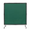 Welding Screen with Frame, 1.8 X 1.8 M Welding Curtain Screen, Flame-Resistant Vinyl Welding Protection Screen On 4 Swivel Wheels (2 Lockable)