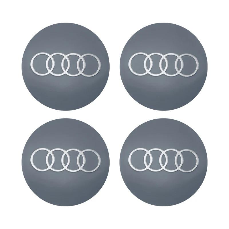 4Pcs 56mm 60mm Car Wheel Center Hub Cap Covers Sticker For AUDI A3 A4 A5 A6 C5 B5 B6 B7 A7 A8 Q7 Q5 Q3 RS TT Sline Quattro Badge