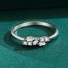 Tancise Classic 925 Sterling Silver  Zircon Ring Ladies Jewelry Wedding Promise Party Gift