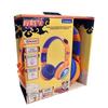 Casque pliable lumineux Bluetooth 5.3 Naruto 3D – Micro, filaire (jack), SD, volume limité 85 dB – Bleu (enfant)