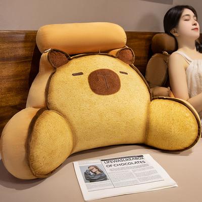 Нетоксичный Мультяшный Прикроватный Мягкий Животное Хлеб Кот Капибара Спинка Дивана Подушка Плюшевое Печенье Кот Треугольная Подушка На Кровать Подарки