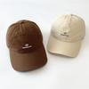 New hat American simple embroidery small letters washed cotton baseball cap men's and women's curved brim soft top cap tide