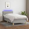 VidaXL Slat Bed Base with Mattress and LED, Upholstered Bed, Single Bed, Adult Bed for Interior Bedroom, 3133933
