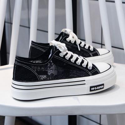 Летние тонкие дышащие кружевные парусиновые туфли женские новые летние туфли с полыми бортами сетчатые туфли белые туфли