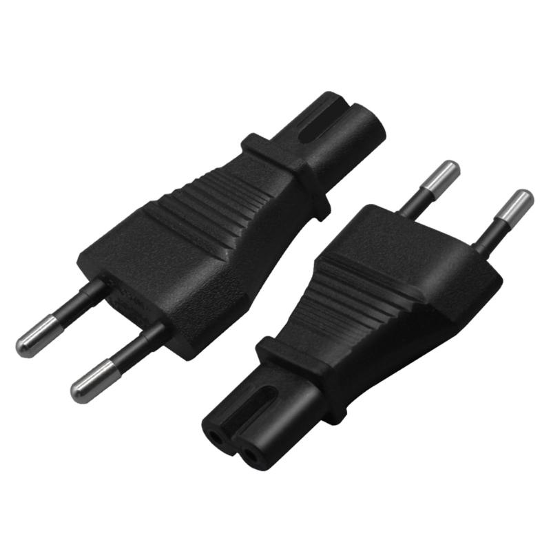 2 Prong Universal Power Cord 2 Prong Plugs to IEC320 C5/C7 EU 2pin Power Converter Adapter