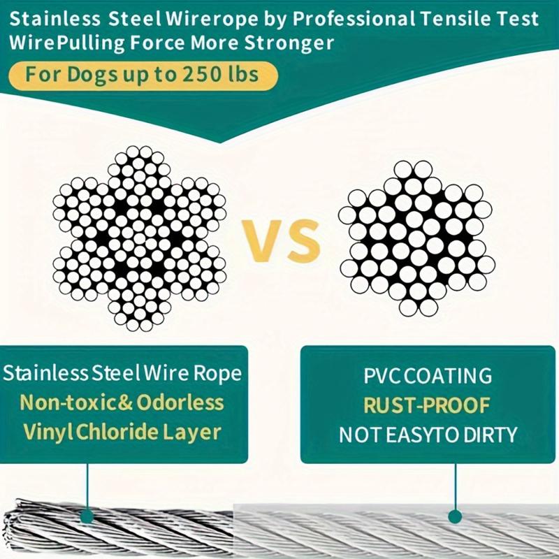 Стальной поводок для собаки, веревка для собаки для большой собаки, поводок для собаки, немецкая овчарка, прочная шлейка для собаки, поводок для домашнего питомца