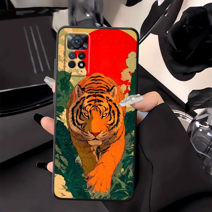 Чехол для телефона Funda для Xiaomi Redmi Note 9 13 Pro Plus 11s 12s 12 Pro 14 11 7 8 10 10S 9S Крутой Тигр Леопард