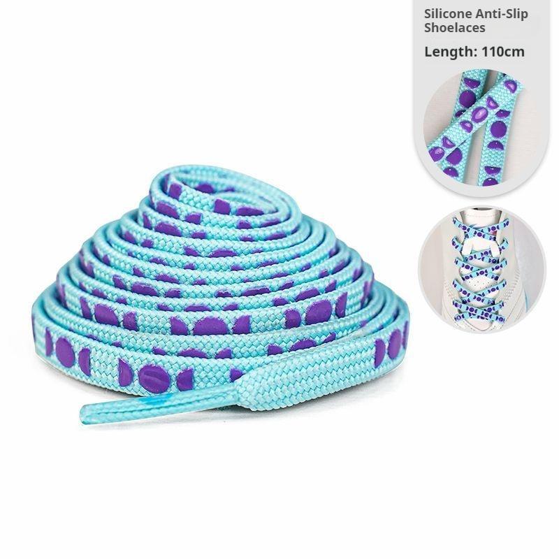 Новые шнурки для кроссовок, тенниса, футбола, повседневные, силиконовые, противоскользящие, плоский шнурок, шнурки для обуви, аксессуары для обуви, 110 см
