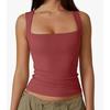 Sleeveless Base T-Shirt Solid Color Camisole Vest Women'S Fashion Inner Top Versatile For Spring And Summer Sexy And Comfortable