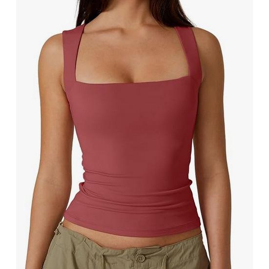 Sleeveless Base T-Shirt Solid Color Camisole Vest Women'S Fashion Inner Top Versatile For Spring And Summer Sexy And Comfortable