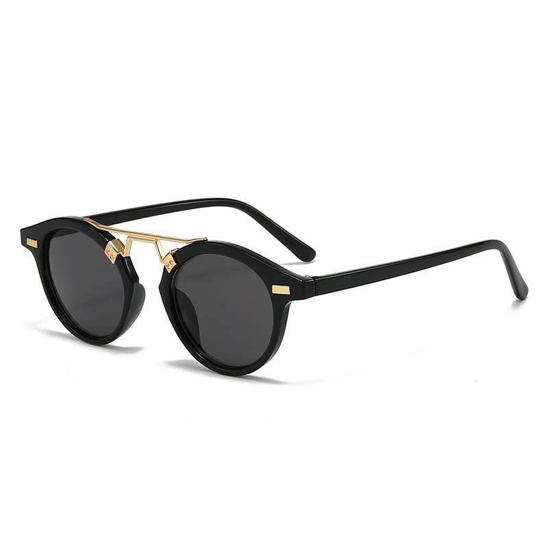 Vintage Retro Round Frame Sunglasses for Lady Leopard Print Color Stylishable Glasses Daily Style Sunglasses UV400 lunettes de soleil