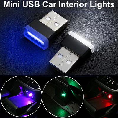 Автомобильная светодиодная лампа USB Лампа настроения Атмосферная лампа Салон автомобиля Plug and Play Декоративная лампа Универсальные атмосферные огни Декоративные