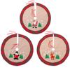 Christmas Decorations Linen Machine-embroidered Tree Skirt 90cm Hotel Shopping Mall Tree Bottom Decoration Tree Clothes