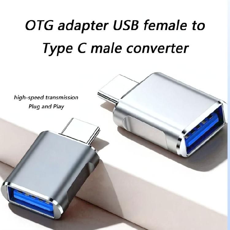 Универсальный OTG-адаптер-конвертер USB (мама) на Type-C (папа) для офиса и путешествий. Подключение USB-клавиатур, мышей, периферийных устройств.