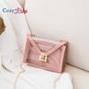 Прозрачная сумка Cosy Up, маленькая квадратная сумка, цепочка через плечо, мини-женская сумка