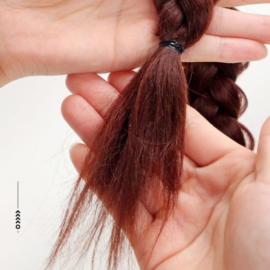 Женский длинный плетеный хвост с резинкой для волос, милый натуральный пушистый прямой хвост для девочек, синтетический хвостик