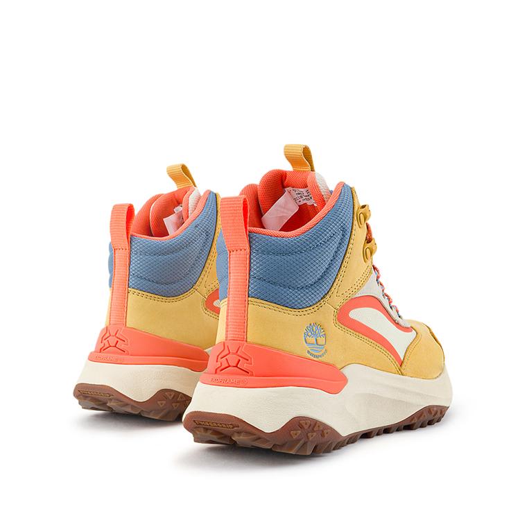 Timberland Водонепроницаемый походный ботинок Motion Access со шнуровкой, средняя высота, женский, цвет: желтый, материал: нубук A29T6EET