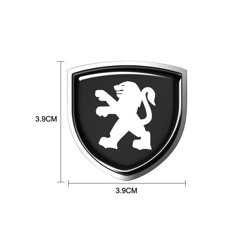 For Peugeot Car Metal Sticker Custom Shield Car Rear Trunk Shield Emblem Badge Sticker For Peugeot 206 207 307 3008 2008 308 407