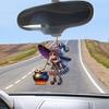 Halloween Witch Pendant Acrylic Car Charm Rearview Mirror Decoration Festive Atmosphere Scene Accessory