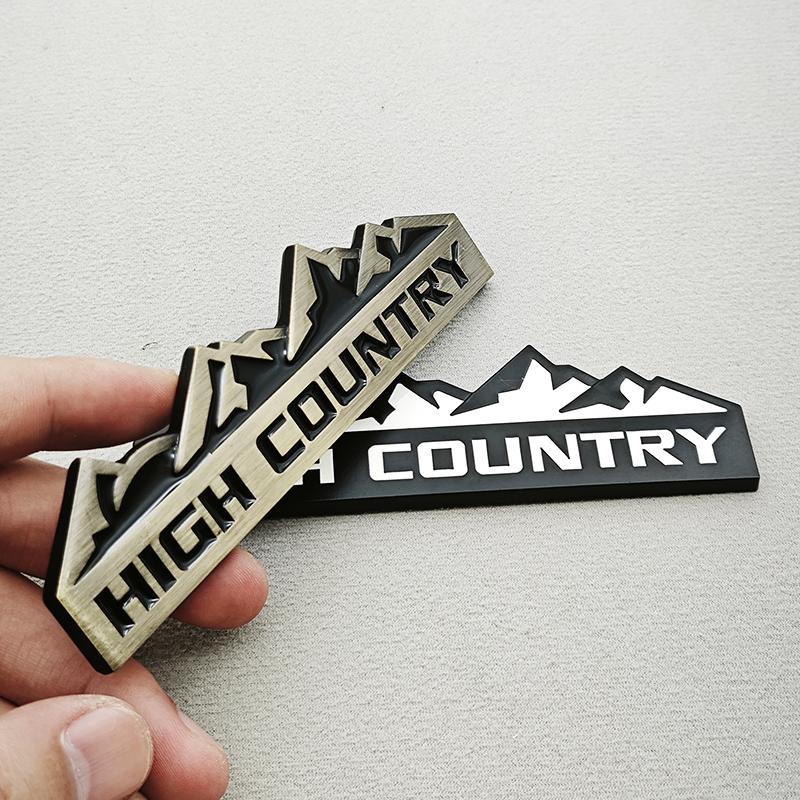HIGH COUNTRY 3D Zinc Alloy Car Sticker Badge Suitable For Chevrolet Jeep Dodge Ford Modified Snow Mountain Metal Car Logo la2